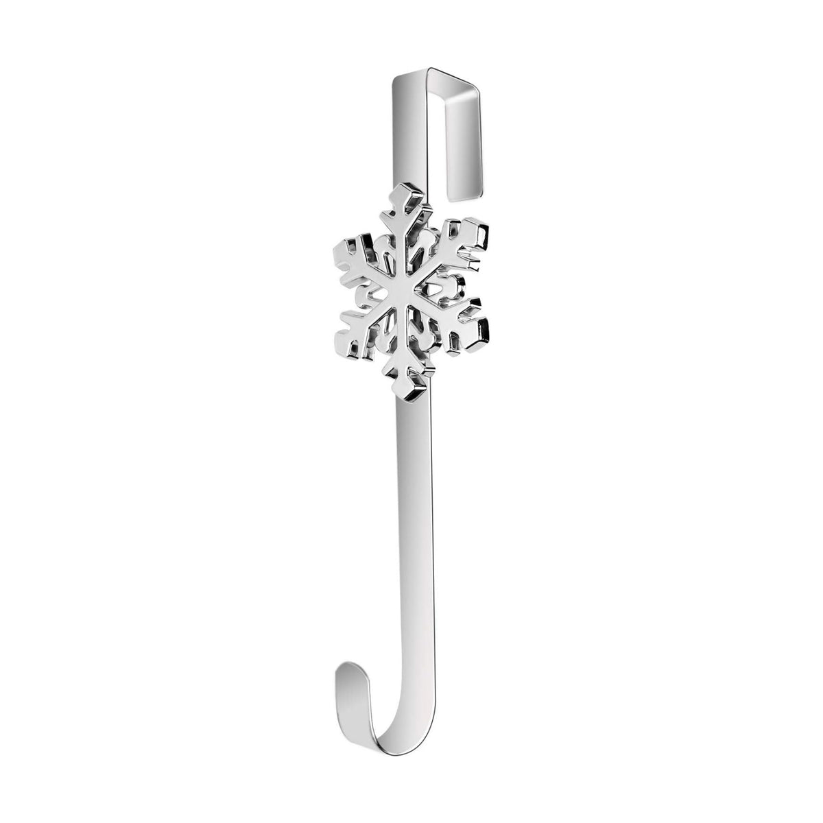 URATOT Christmas Silver Metal Wreath Hanger 14.5 Inches Wreath Hook with Snowflake Interchangeable Icons for Front Door Heavy Duty Wreath Holder for Wreath Christmas Decorations