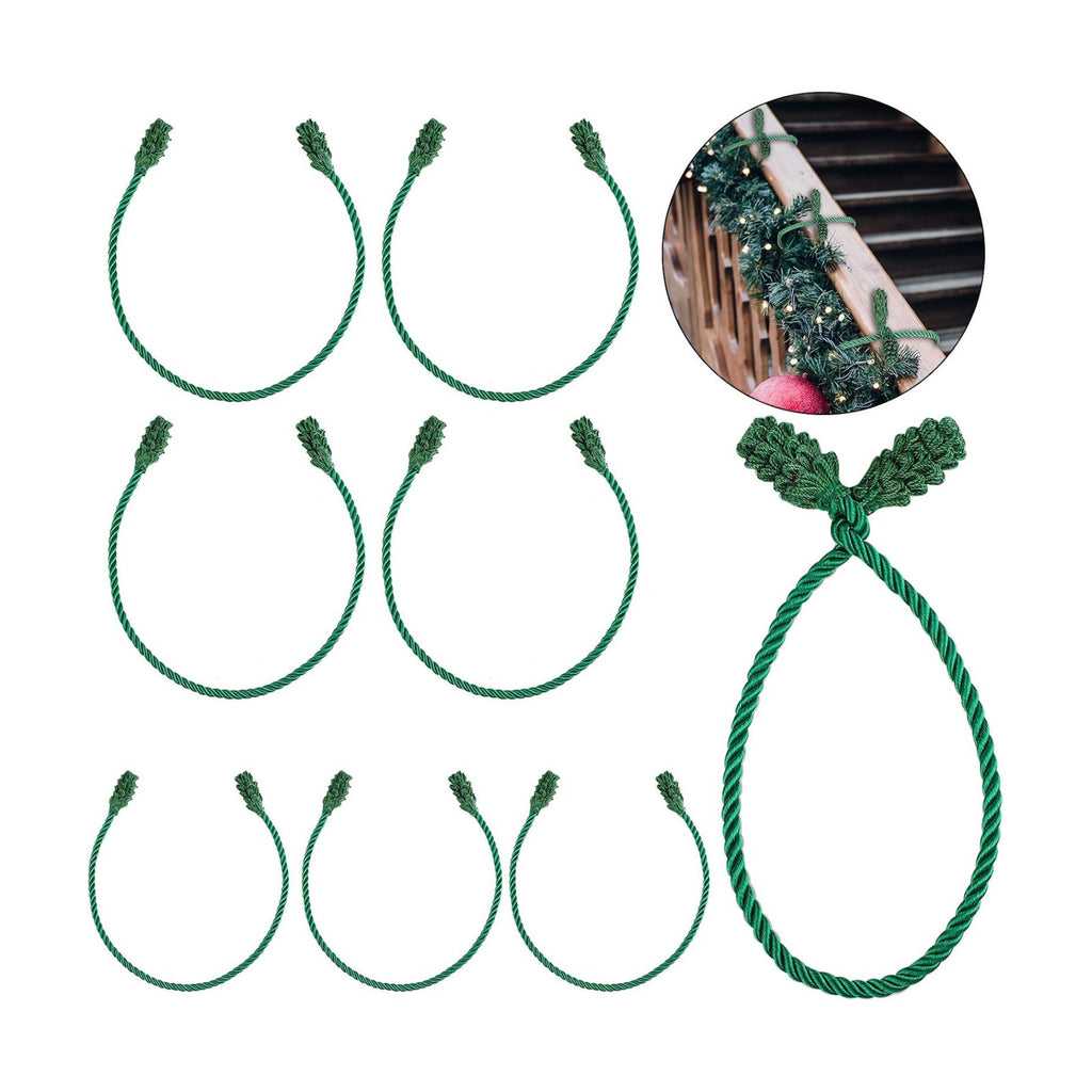 Cooraby Decorative Garland Ties Garland Flexible Ties for Holiday Decorations Christmas Craft Gift Wrapping (Green, 8)