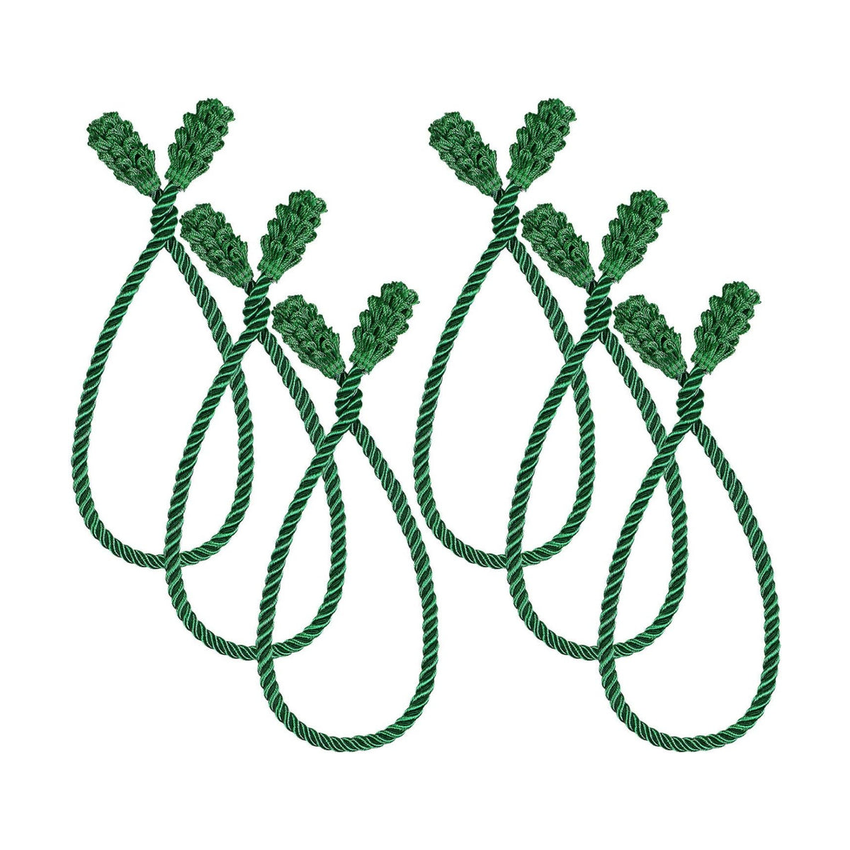 Shappy 6 Pieces Garland Ties for Banister Reusable Green