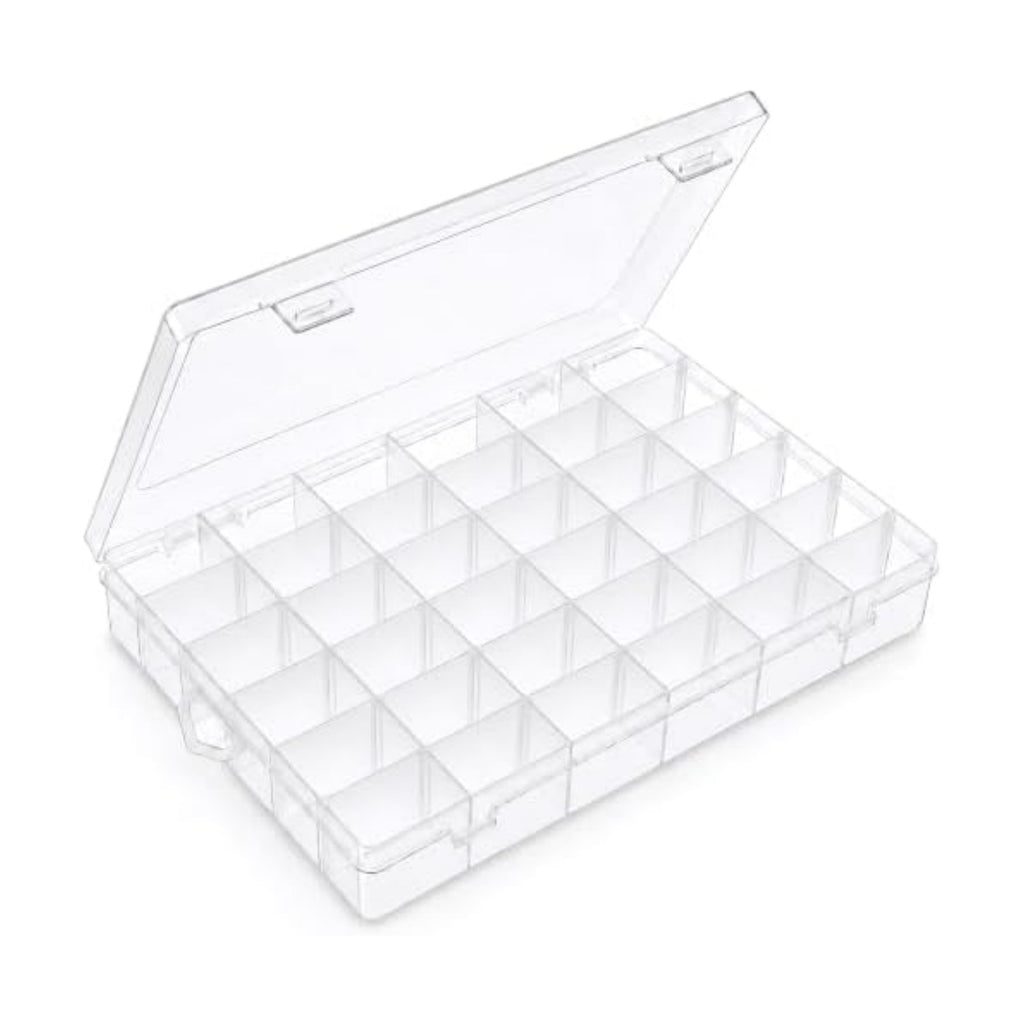 Bead Organizer Storage 36 Grid Jewelry Tackle Craft Box Adjustable Dividers