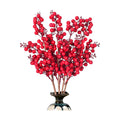 DearHouse 4 Pack Artificial Red Berry Stems Holly Christmas Berries for Festival Holiday Crafts and Home Decor, 19.5 Inches Burgundy Berry Floral Christmas Tree Decoration