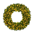Best Choice Products 60in Large Artificial Pre-Lit Fir Christmas Wreath Holiday Accent Decoration w/ 300 LED Lights, 930 PVC Tips