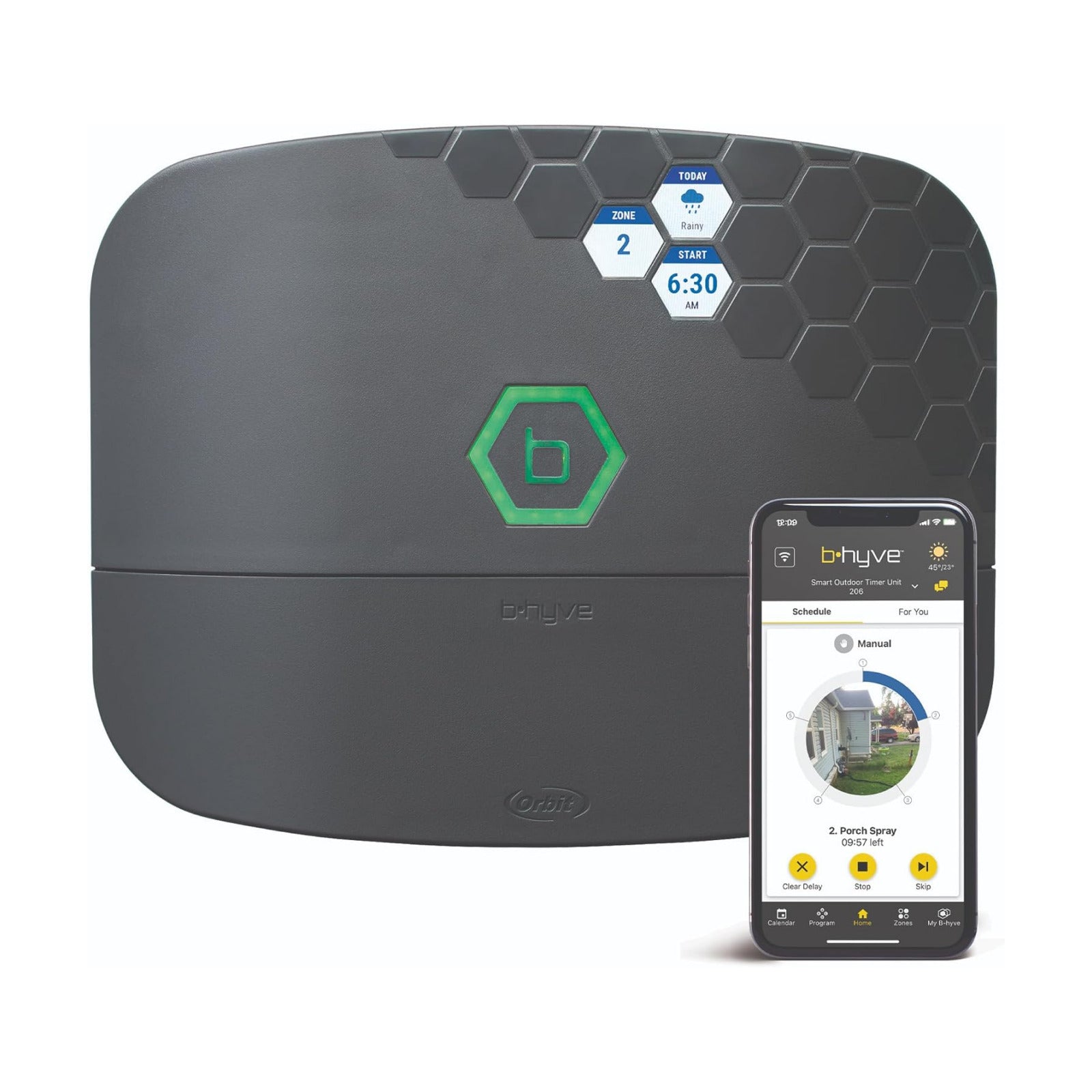 Orbit B-hyve XR Smart Sprinkler Timer - 8-Zone - WiFi-Enabled Indoor/Outdoor Irrigation Controller - App Control