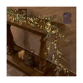Hairui Lighted Artificial Olive Garland 6FT 96 LED Fairy Lights Battery Operated, Faux Vine Lights with Timer for Spring Christmas Holiday Fireplace Decor