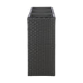 SAFAVIEH Outdoor - Rita Black Wicker 3-Tier Plant Stand with Baskets, Vertical Flower Rack Planter Shelf for Patio