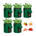 VIVOSUN 5-Pack 7 Gallon Potato Grow Bags, Roll-up Harvest Window | Easy Potato Harvesting, 300G Thick Nonwoven Fabric