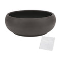 Bonsai Pot 8" Unglazed Round Ceramic Succulent Planter + Drainage Screen