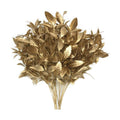 PASYOU Artificial Plants for Christmas Decor, Plastic Grass Fake Shrubs Simulation Leaves Indoor Outdoor Home Garden Planter Filler Party Hotel Verandah Wedding Faux DIY Decoration - Gold 4 Pack