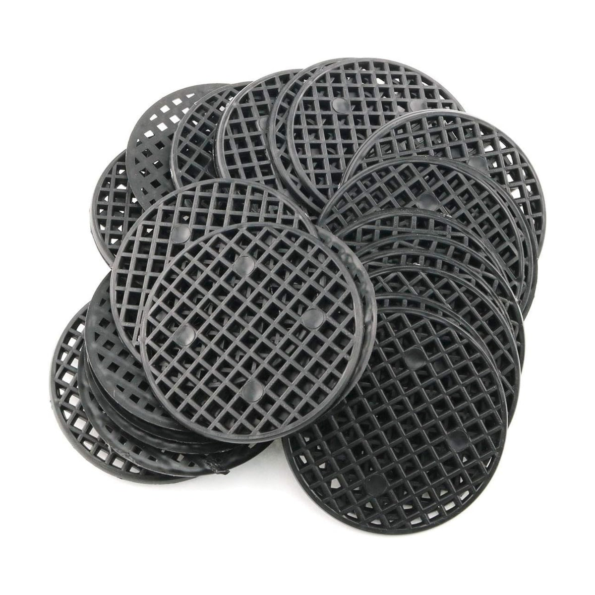 E-outstanding 30-Pack Round Flowerpot Mesh Pad Breathable Leakproof Bottom Grid Mat with Drainage Hole Bonsai Durable Protection 5.5cm Diameter