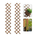 2Pcs 13x78 Expandable Wood Wall Trellis for Climbing Plants Outdoor/Indoor | Thick Wood, Decorative Lattice Panels for