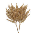PASYOU Christmas Artificial Plants Decoration, Plastic Grass Faux Shrubs Simulation Wheat Ears Leaves Indoor Outdoor Home Garden Planter Filler Party Hotel Verandah Wedding DIY Decor - Gold 2 Pack