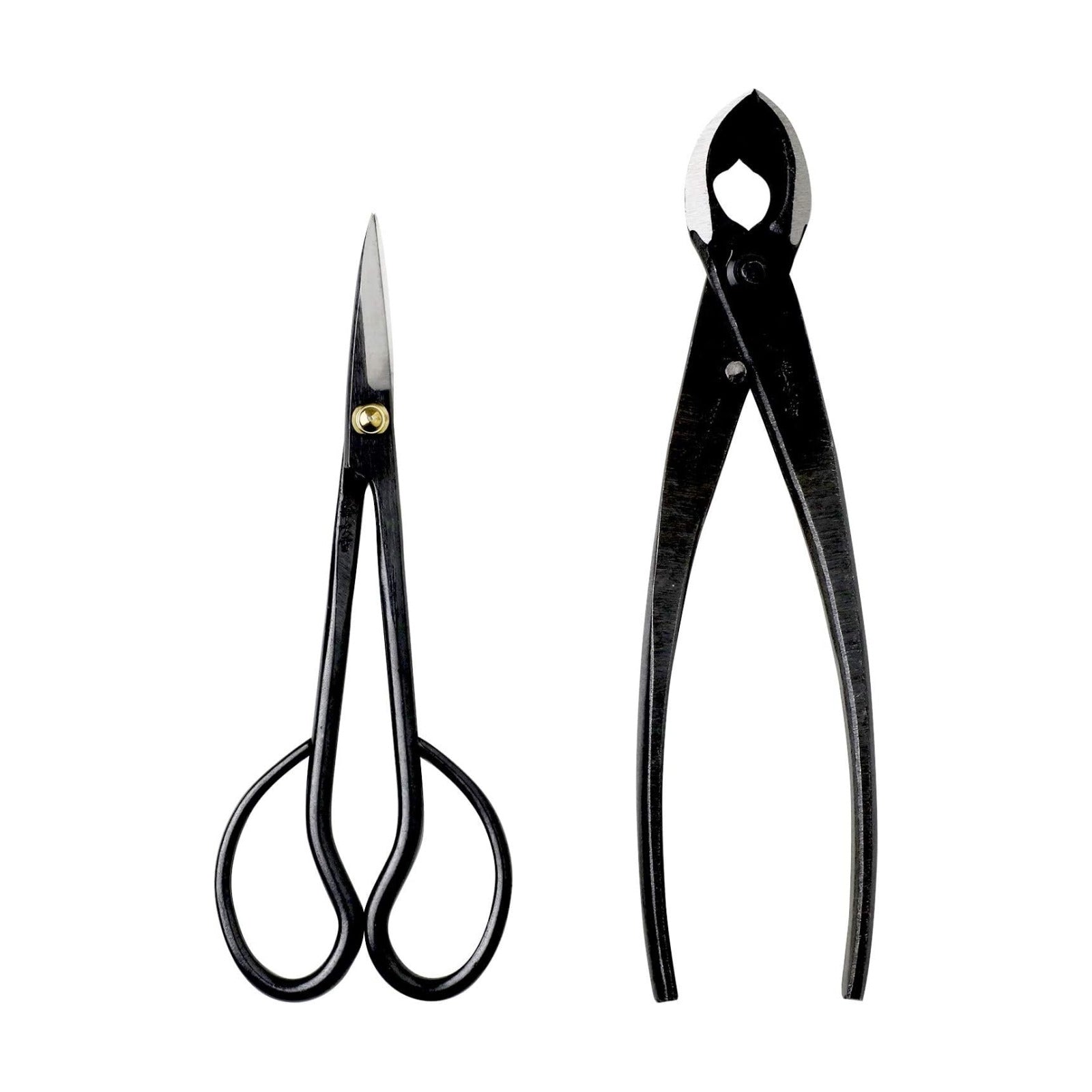 Wazakura Japanese Bonsai Tool Kit Made in Japan - Satsuki Scissors 7inch(180mm) + Concave Branch Cutter 8inch(200mm)