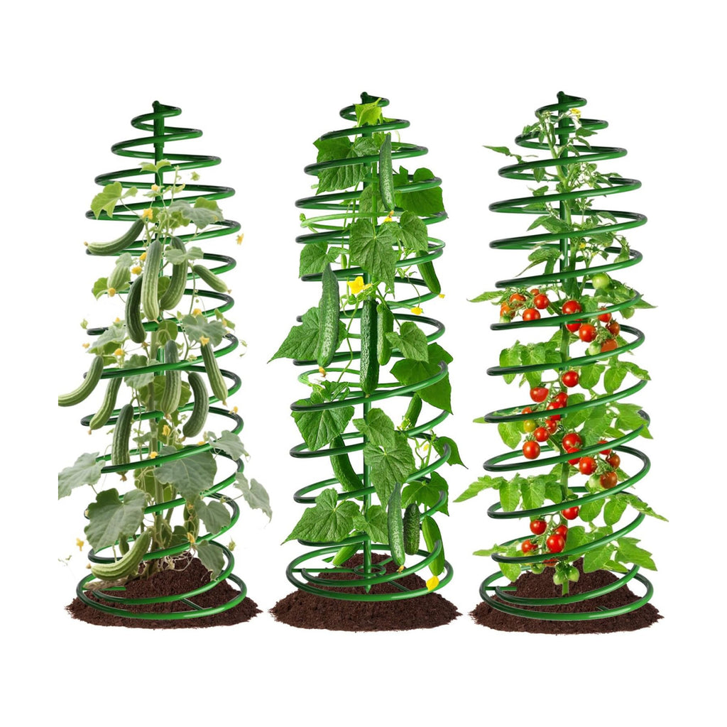 AMAGABELI Garden & Home 3 Pack Tomato Cages for Garden Plant Support 42" Stakes Metal Tower for Climbing Plants
