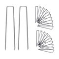 12 Inch Galvanized Garden Landscape Staples Stakes, 25 50 100 PCS Anti-Rust Garden Staples Tent Ground Stakes U-Shaped