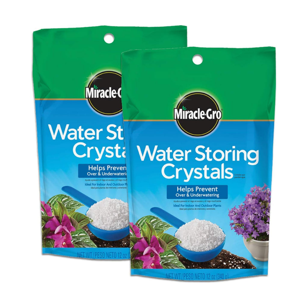 Gro Water Storing Crystals, 12 oz. (2-Pack) | Soil Moisture Retention Crystals for Indoor and Outdoor Plants