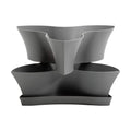 Bloem Collins Modular Multi Level 2-Tier Vertical Herb Planter 2-Tier Level Charcoal Gray (COL16908-2)