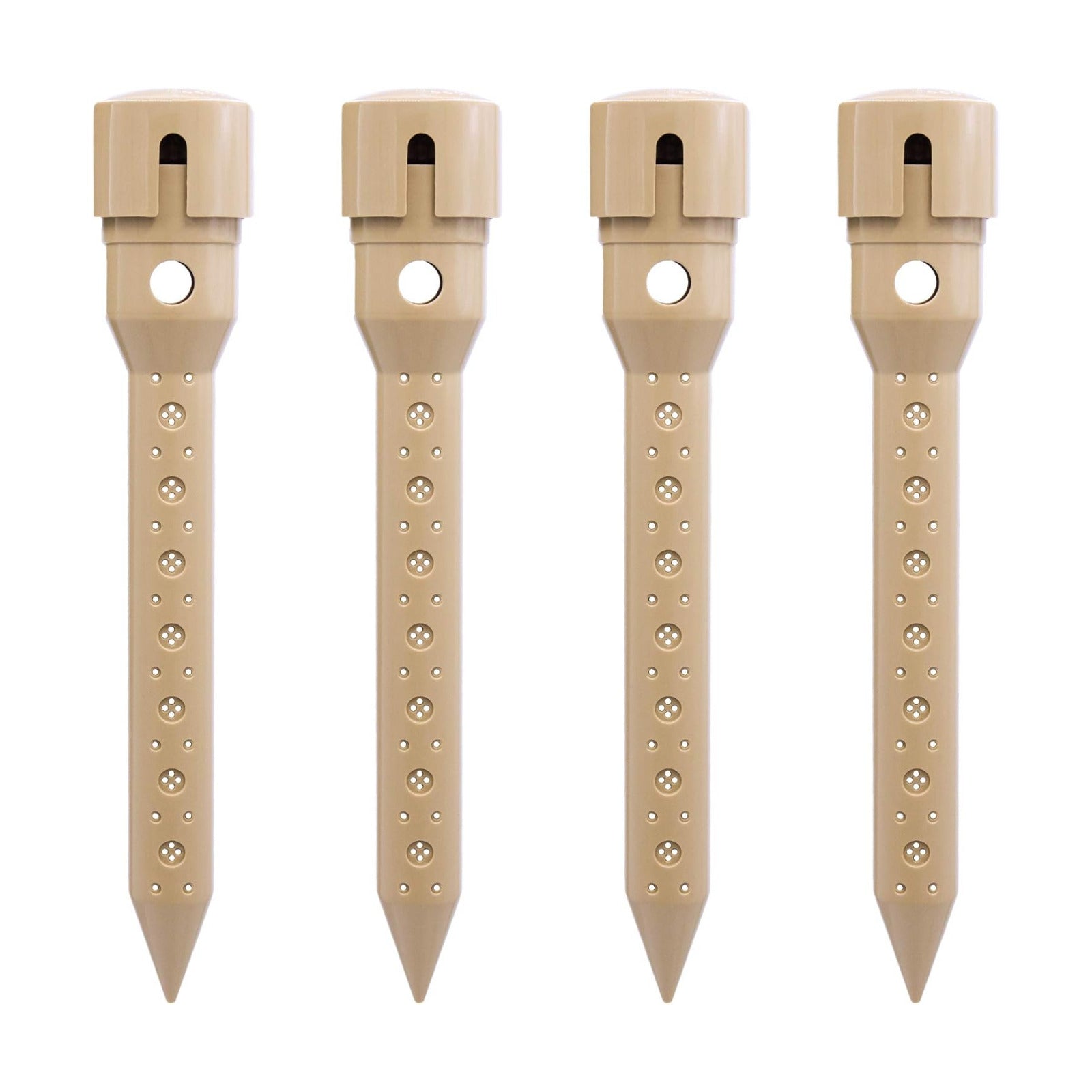 8 in. DEEP DRIP Garden Watering Stake (4 Pack) (Tan) | UV-Protected ABS Plastic Deep Root Irrigation Spike for Flowers