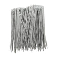 LANIAKEA Garden Stakes 8 Inch Metal Garden Staples 200 Pack Galvanized Landscape Pins Heavy Duty Landscape Stakes for