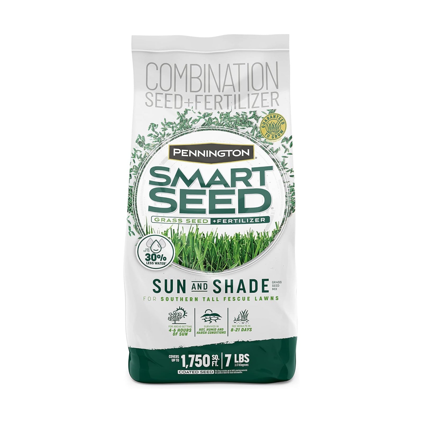 Pennington Smart Seed Sun & Shade Mix South, Tall Fescue Grass Seeds for Lawn, 4/7 lb