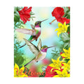Hummingbird Garden Flags, Flower Garden Summer Yard Flags 12 X 18 Double Sided Polyester Welcome House Flag Banners For Decorative Garden Flags Summer