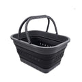 SAMMART 19L (5 Gallon) Collapsible Tub with Handle - Portable Outdoor Picnic Basket/Crater - Foldable Shopping Bag