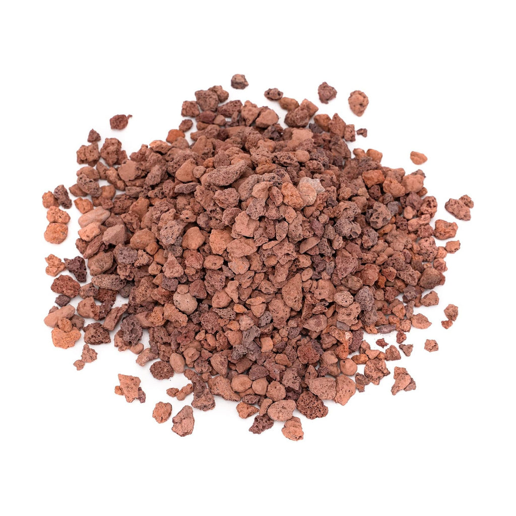 Skyflame 10LB Lava Rocks for Fire Pits, Fire Tables, Fireplaces | 1/10"-1/5" Natural Sizes, Red, Garden Landscaping