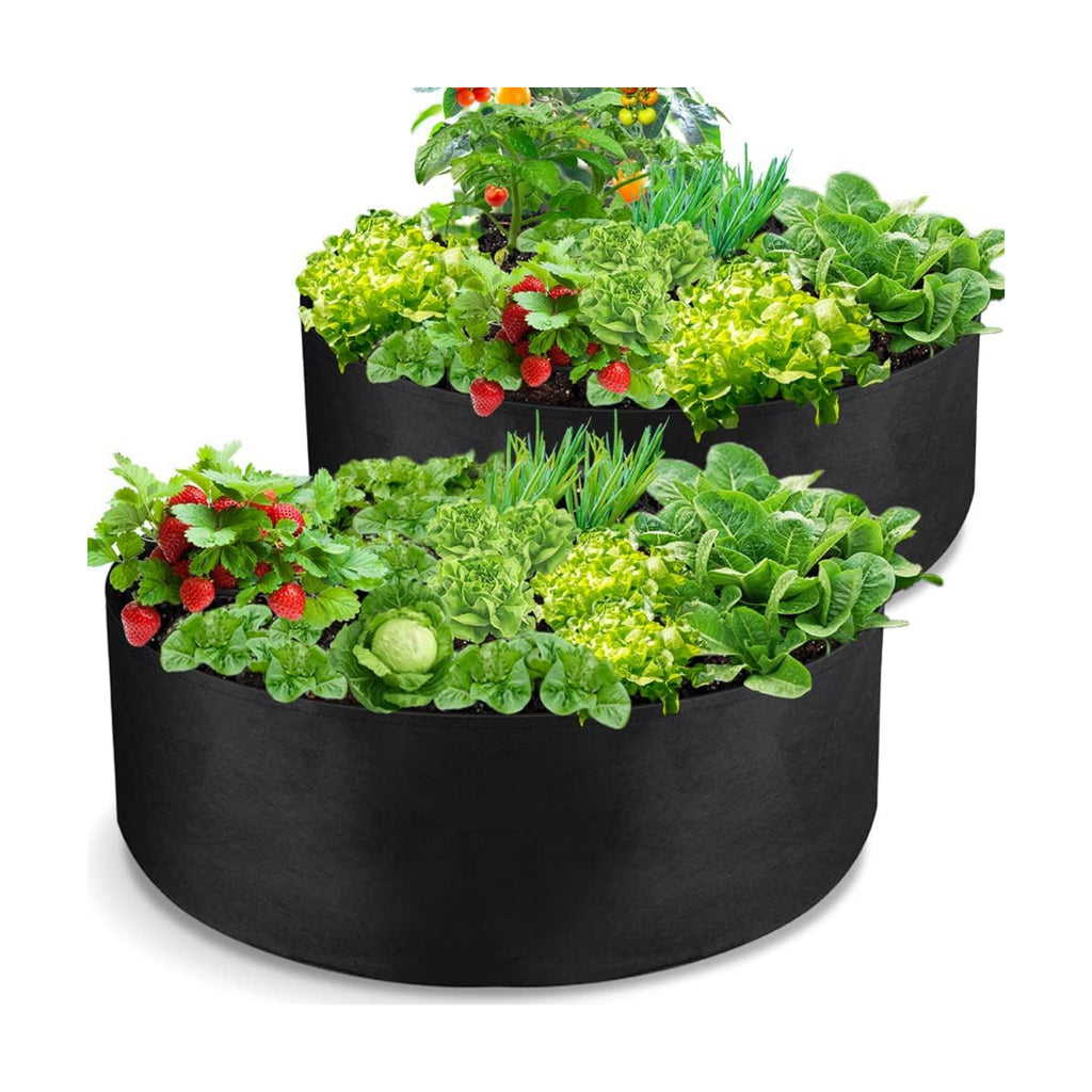 LBTING 2Pcs 50 Gallon Plant Grow Bags, Fabric Raised Planting Bed Heavy Duty Non-Woven Fabric Planter Pots for Garden