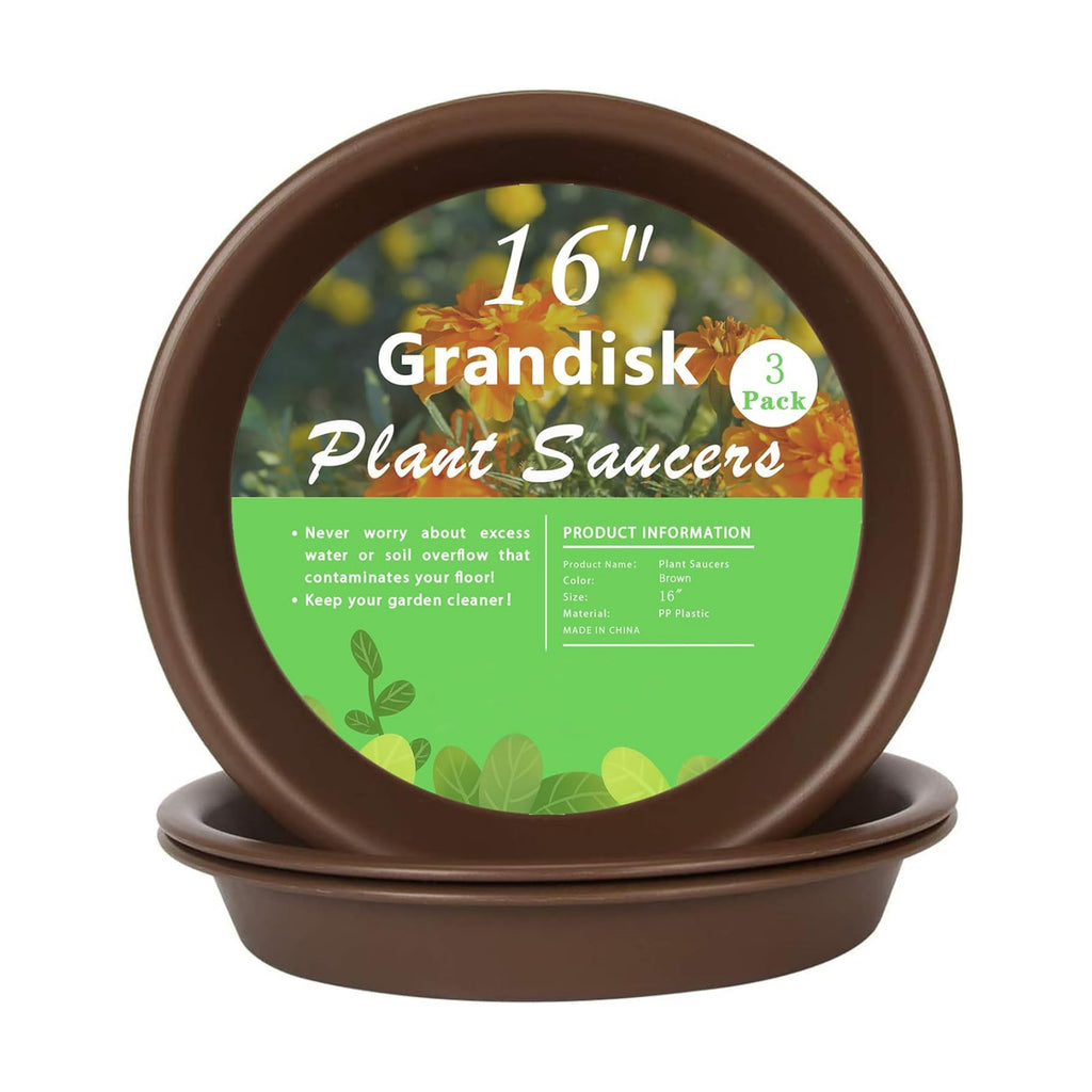 TITE Plant Saucer 16 inch,Heavy Large Planter Durable Thicker Plastic Plant Trays for Indoors and Outdoor,Plant Saucer