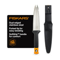Fiskars Hori Hori Garden Knife with Sheath, Heavy Duty Gardening Hand Tool | Multi-Purpose Gardening Tool for Weeding