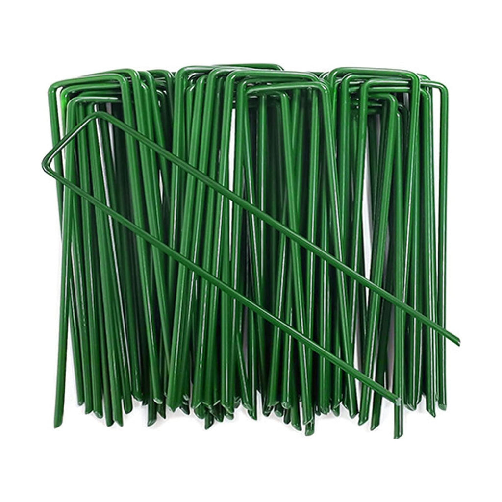 6 Inch Garden Stakes Galvanized Landscape Staples,U-Type Turf Staples for Artificial Grass, Rust Proof Sod Pins Stakes