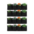 Wall Plant Bag,4Pcs Vertical Hanging Outdoor Wall Planter 4 Pocket Plant Grow Bag Wall Mounted Reusable Degradable Felt