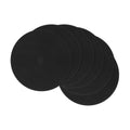 SHACOS Round Braided Placemats Set of 6 Cotton Polyester Heavy Duty 15 inch Round Table Mats Washable Heat Resistant Place Mats (Black, 6)