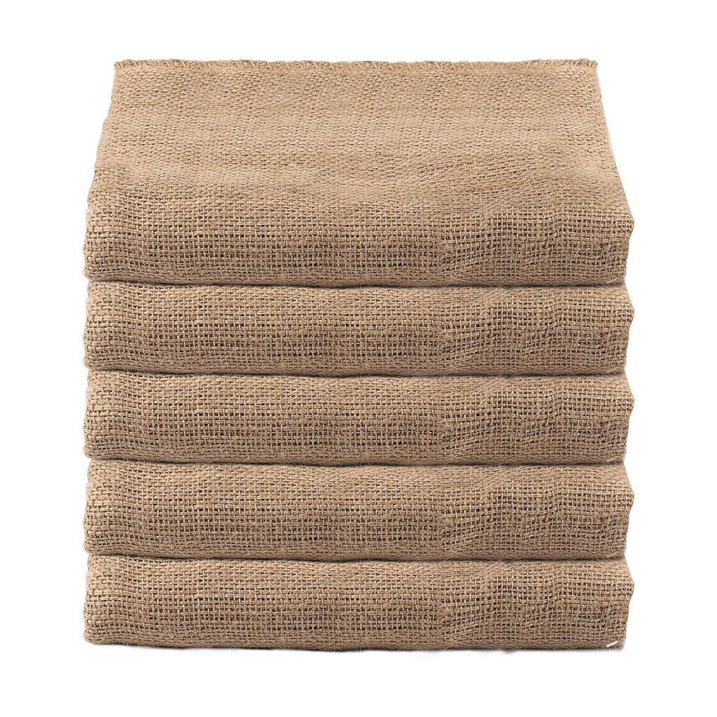 HAKZEON 5 Pack Potato Sack Race Bags, 40x24 Inch Burlap Bags for Vegetables, Reusable Sturdy Storage Bag for Home and