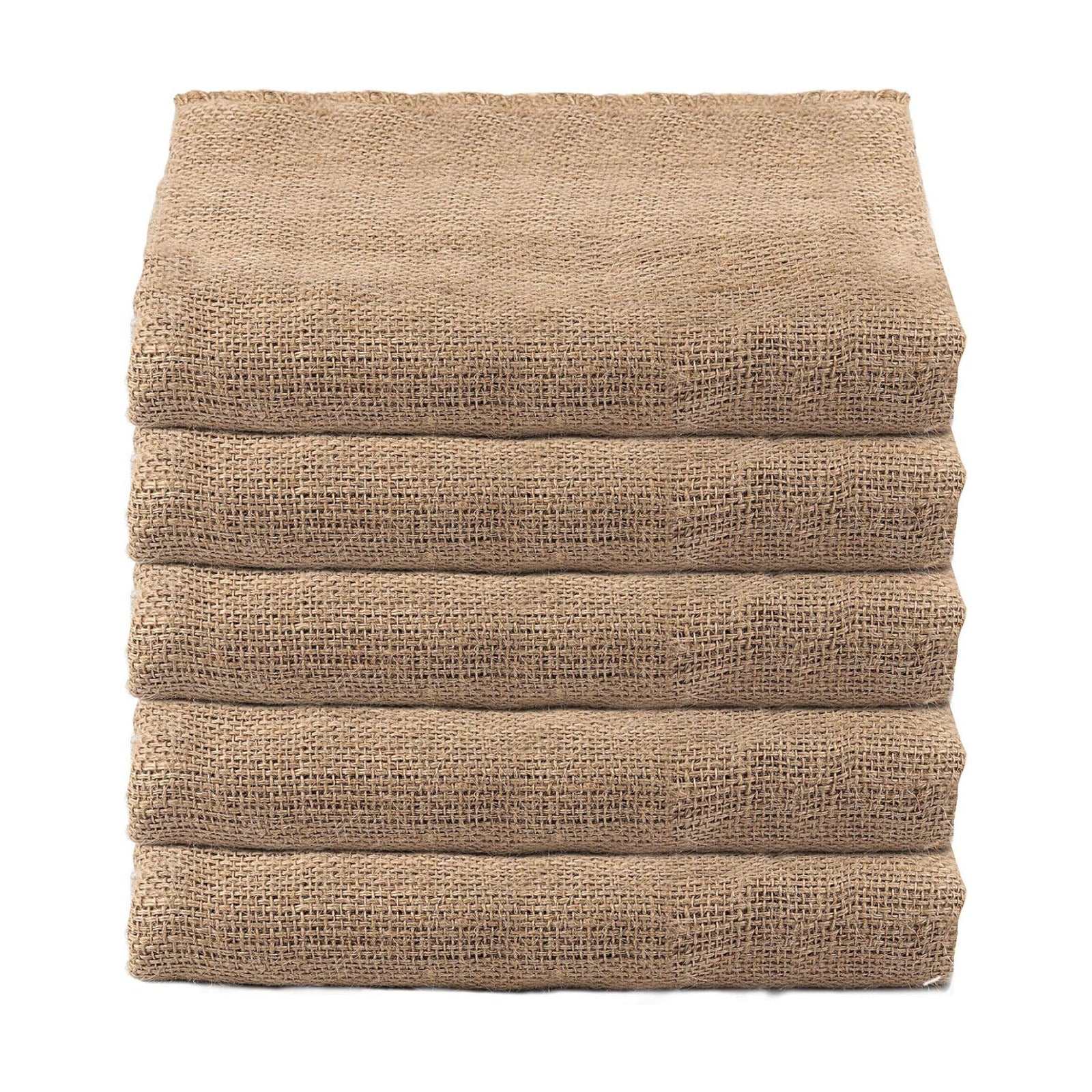 HAKZEON 5 Pack Potato Sack Race Bags, 40x24 Inch Burlap Bags for Vegetables, Reusable Sturdy Storage Bag for Home and