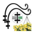 Maosen 16 Inch Plant Hangers Outdoor 2 Pack Black, Heavy Duty Plant Hanging Bracket Hook for Flowers Baskets Planter