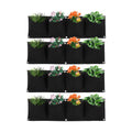 4Pcs 4 Pocket Felt Vertical Wall Garden Planter Plant Grow Bag Reusable Wall Mounted Planting Growing Bag for Flower
