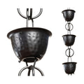 Monarch Rain Chains for Gutters Aluminum – 8.5 ft Hammered Black Rain Chain for Outside, Decorative Heavy Duty Gutter