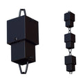 Monarch Rain Chains Aluminum Multi Cube Black Rain Chains for Gutters – 8.5 ft Black Decorative Rainchain Outdoor