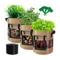 Visible Strawberry Sweet Potato Grow Bags 7 Gallon with Flap Window 3-Pack, Heavy Duty Thickened Aeration Nonwoven
