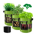 Visible Tomato/Strawberry/Sweet Potato/Carrot/Potato Grow Bags 7 Gallon 3-Pack, Heavy Duty Thickened Aeration Nonwoven