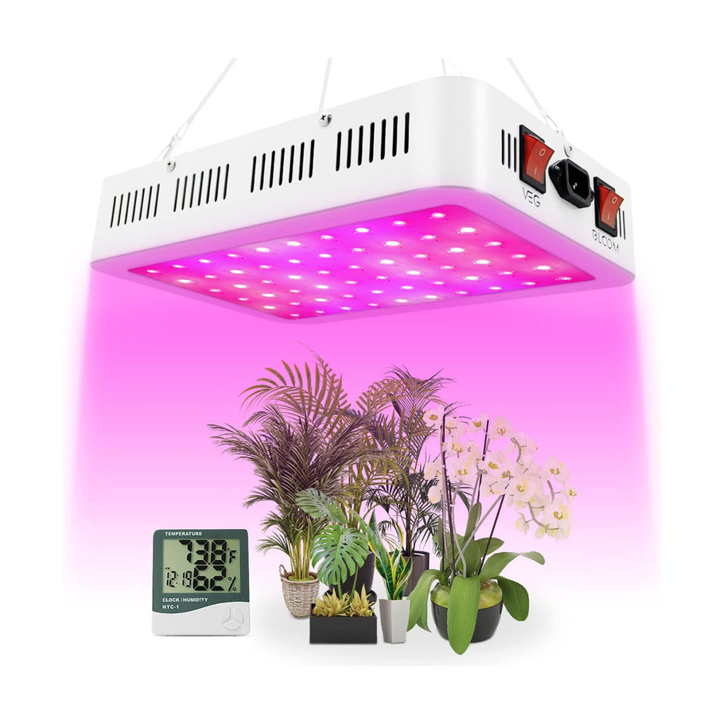 NAILGIRLS LED Grow Light, 600W Grow Lamp for Indoor Plants Full Spectrum Plant Growing Light Fixtures with Daisy Chain