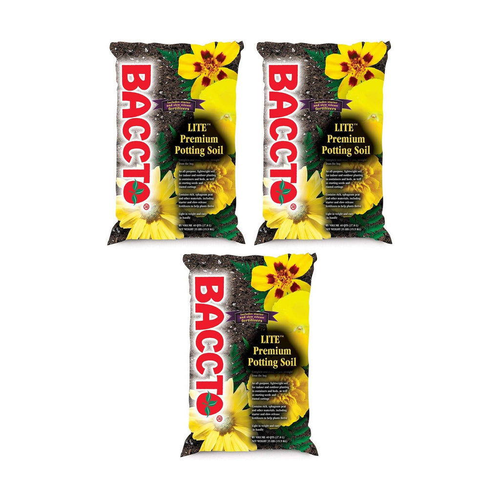 Michigan Peat 1440 Baccto Lite Premium Potting Soil for Gardening, Seed Starting, Propagation, and More, 40 Quart Bag