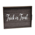Elegant Designs HG2000-KTT Halloween Decorative Wood Serving Tray w/Handles, 15.50" x 12", Black Wash Trick or Treat