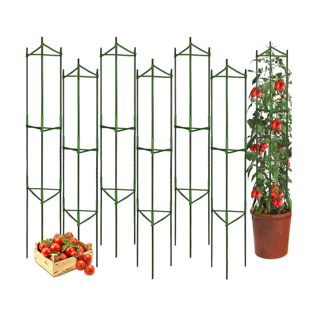 Moirsunt 6 Packs Tomato Cage for Garden, Up to 48Inch Plant Support Stakes | Garden Stakes Trellis for Raised Garden
