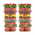 VIVOSUN 2-Pack 5 Tier Vertical Gardening Stackable Planter for Strawberries | Planter for Flowers, Herbs, Vegetables