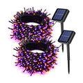 Joomer Orange Purple Halloween Solar Lights, 2Pack Total 144FT 400LED