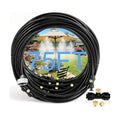 75FT Misters for Outside Patio, 28 Brass Nozzles, 3/4 Inch Adapter | 23M Outdoor Misting System for Patios, Gardens &