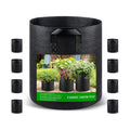 GreenTiger Tall Grow Bags, 8-Pack 7 Gallon Grow Pots with Handles, Improved 300G Thickened Aeration Fabric Deep Plant