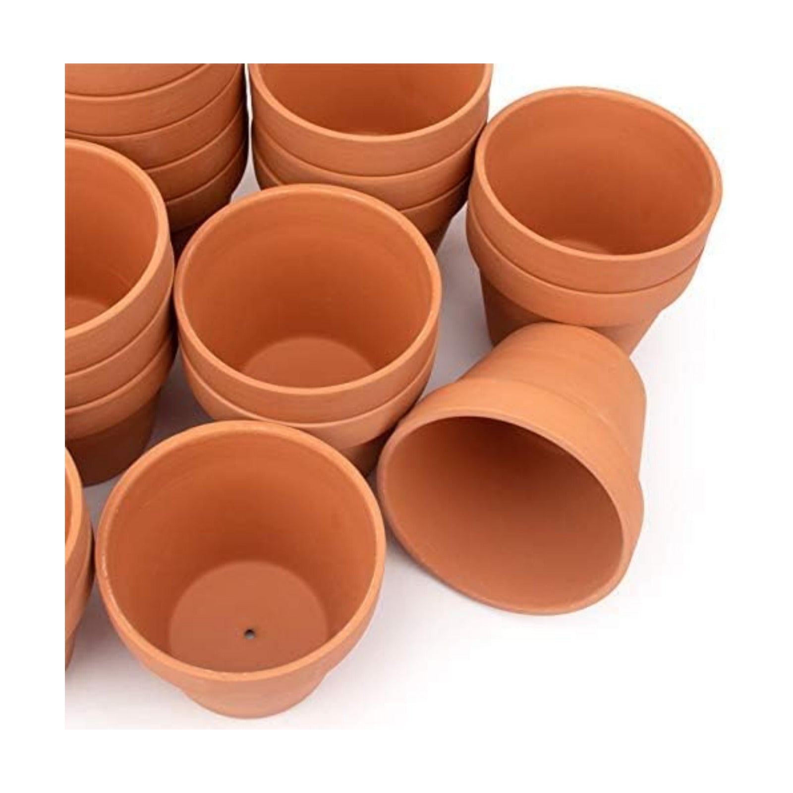 CFKJ [26 Pack] 4" Planter Nursery Pots Terracotta Pot Clay Ceramic Pottery Cactus Pots Flower Succulent Plants Pot