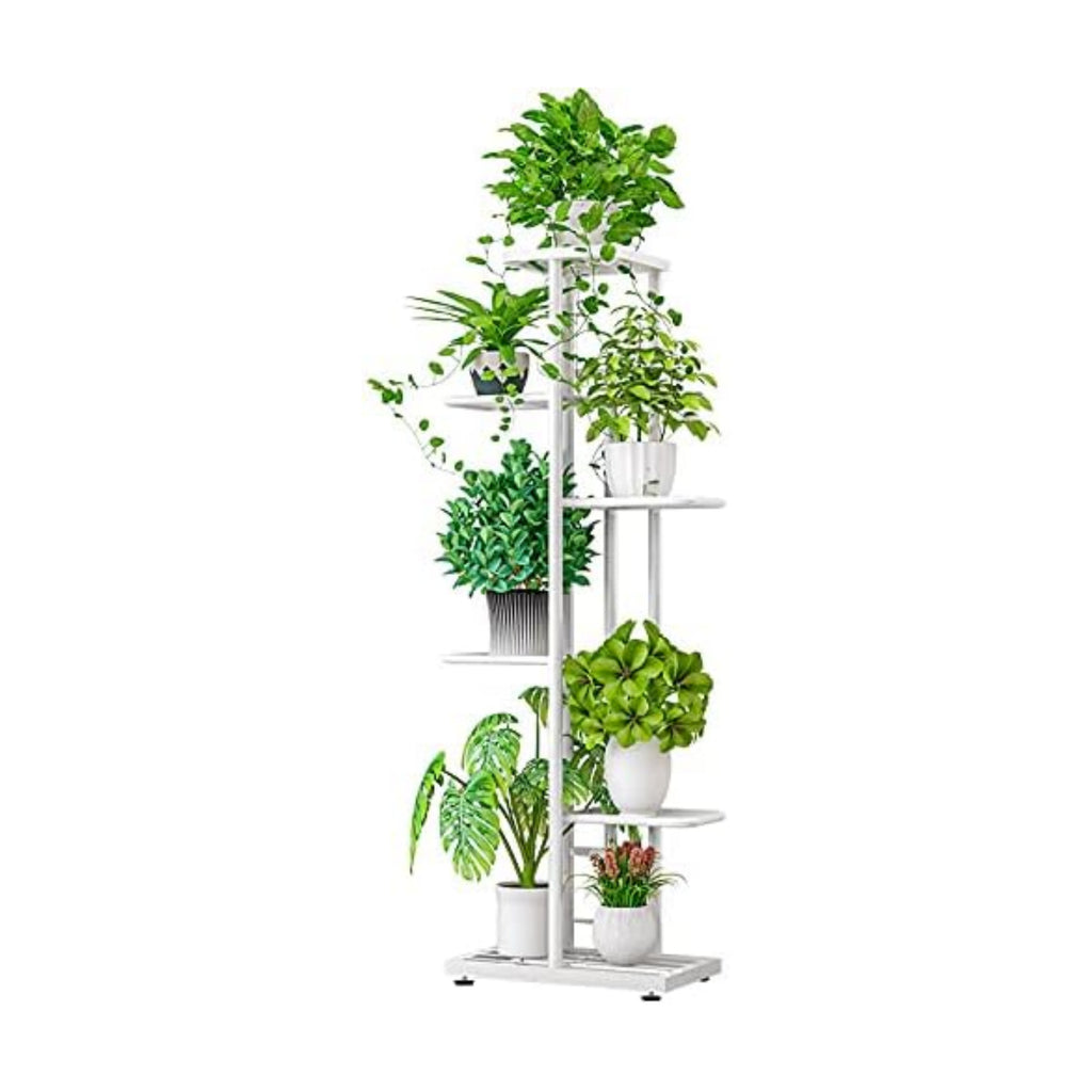 6 Tier White Metal Plant Stand Indoor Outdoor Flower Pot Display Planter Shelf